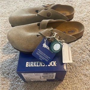 Birkenstock Boston BS in Taupe (narrow fit) Sz 37 / US 6